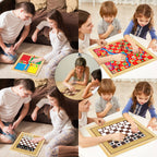 5 IN 1 WOODEN BOARD GAME SET