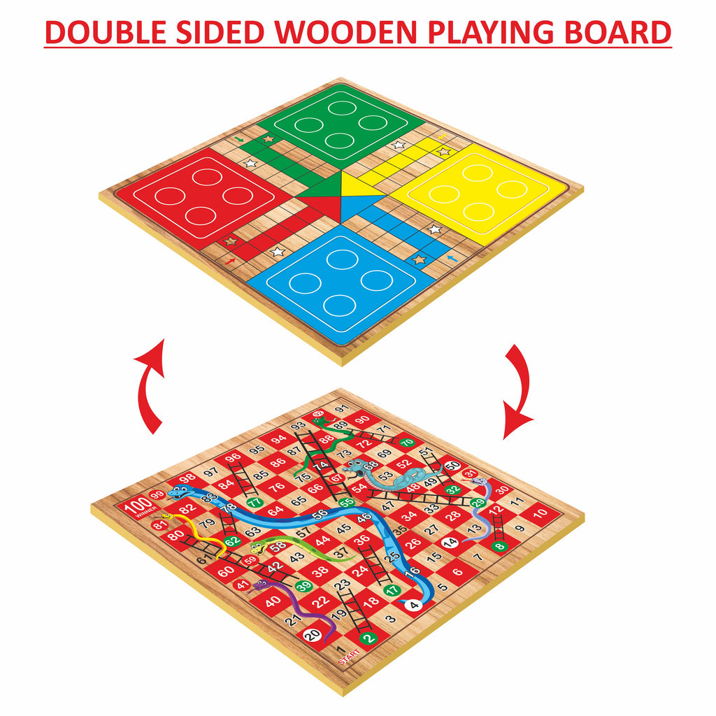 5 IN 1 WOODEN BOARD GAME SET