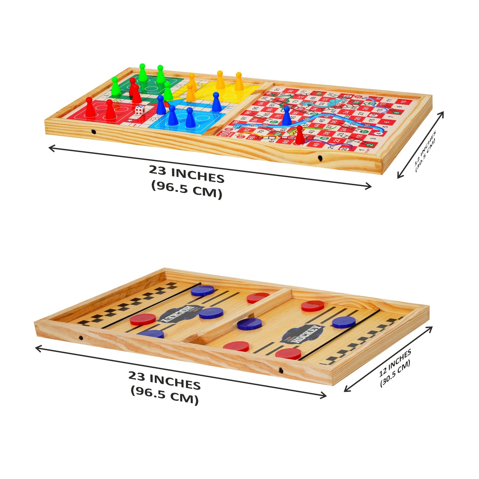 3 IN 1 STRING HOCKEY WITH LUDO AND SNAKES & LADDERS