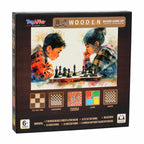 5 IN 1 WOODEN BOARD GAME SET